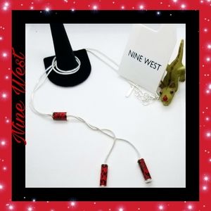 Nine West Silver Tone "Y" Necklace